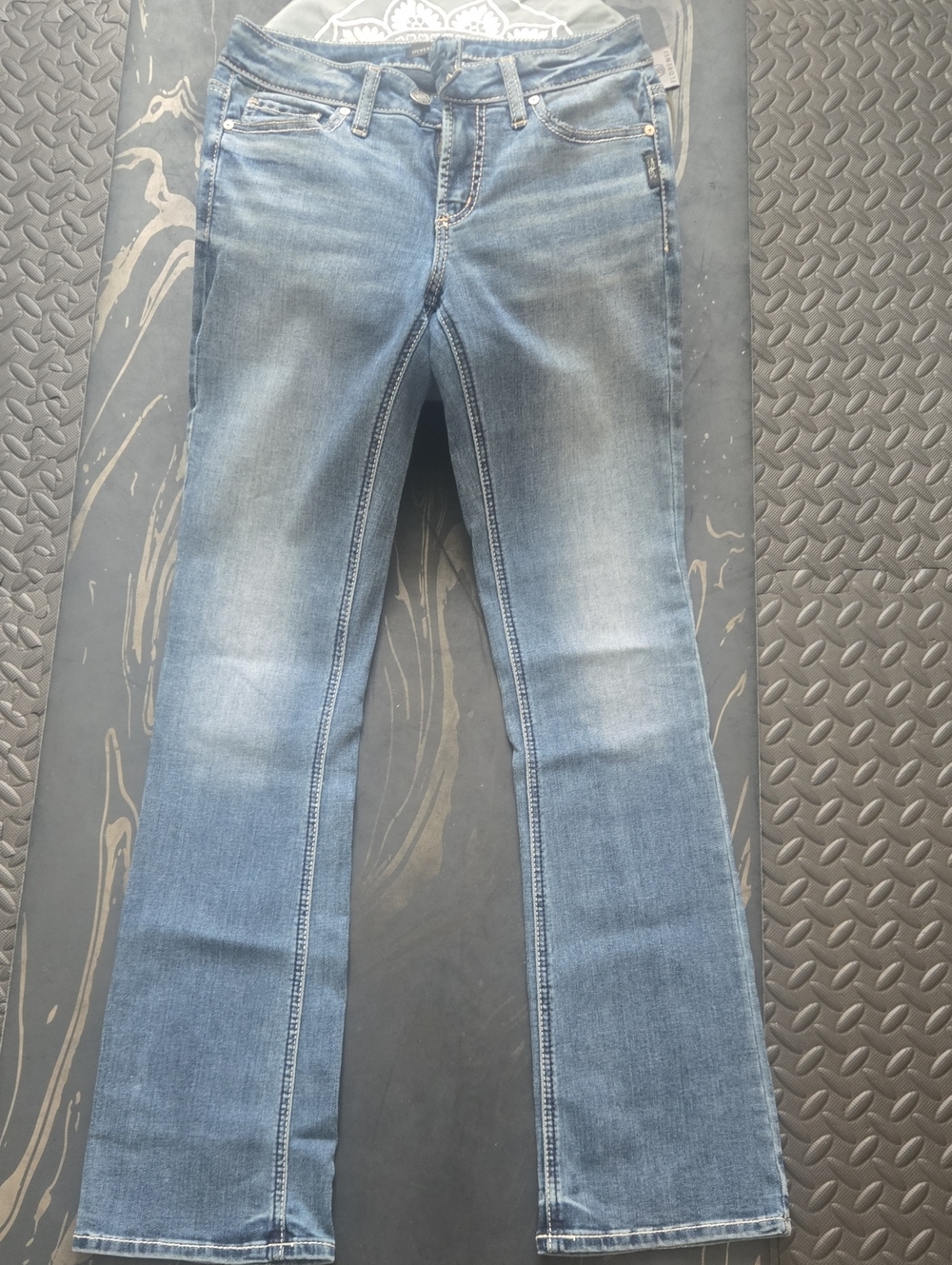Tuesday Slim Boot Cut Silver Jeans